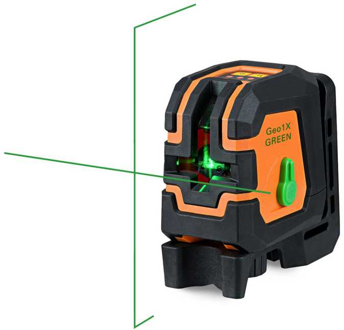 Kryžminis lazerinis nivelyras Geo-Fennel Geo1X-Žalias