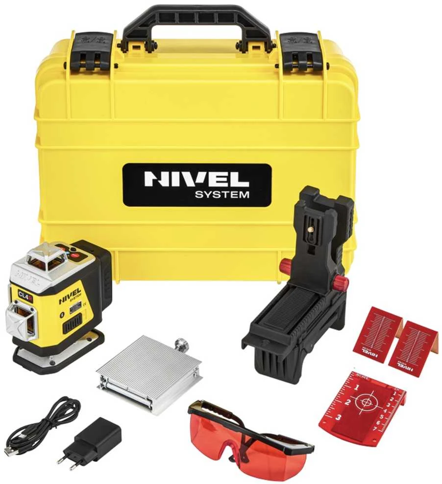 Kryžminis lazerinis nivelyras Nivel System CL4R + priedai