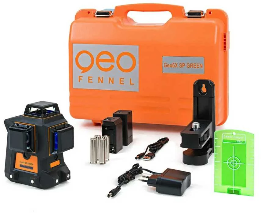 Lazerinis nivelyras Geo-Fennel GEO6X SP Žalias KIT + priedai