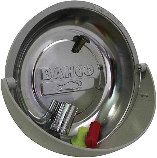 Magnetinė lėkštutė 150mm su gumuotu padu ir plastikiniu laikikliu BAHCO