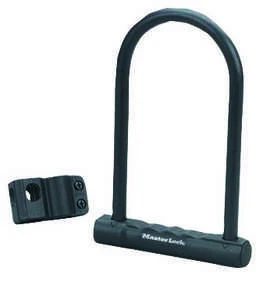 Master Lock Masterlock Plieninė "U" formos dviračio spyna su 2 raktais (juoda)