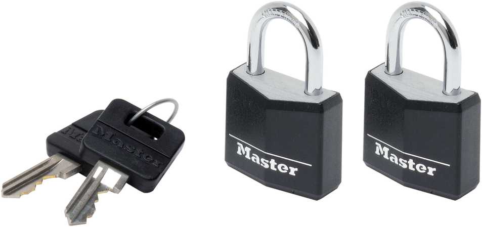 Master Lock Spynelė MasterLock 9130EURTBLK; 30 mm; 2 vnt.