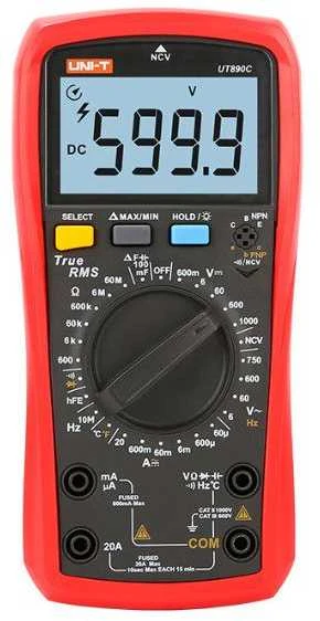 Skaitmeninis multimetras LCD;TRMS. NCV; (6000);VDC:0.1÷600mV,6V,60V,600V,1kV, UNI-T