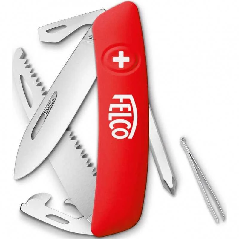 Felco 506 sulankstomas multirinkinys su raudona rankena