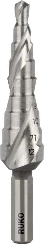 Pakopinis grąžtas RUKO HSS GR 0.9 Ø4-12mm