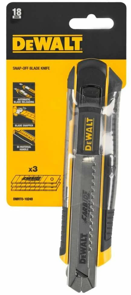 Peilis keičiamais ašmenimis DeWalt DWHT0-10249; 109 mm
