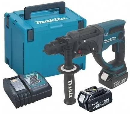 Makita DHR202RTJ Akumuliatorius perforatorius, 18 V, 2x 5,0 Ah Li-ion, SDS-PLUS, 1,9J, LED, MAKPACK