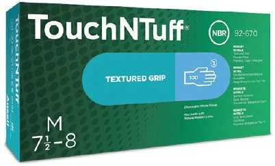 Vienkartinės pirštinės Ansell TouchNTuff® 92-670, 100 vnt, 0,13mm storio, dydis L (8,5-9) mėlynos