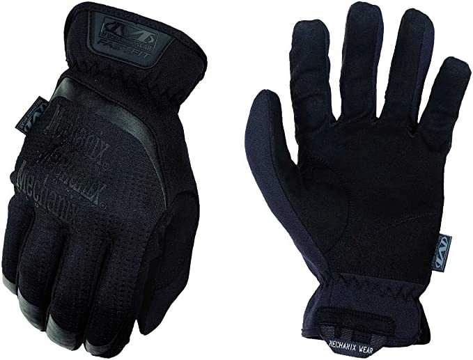 Mechanix Wear Pirštinės Mechanix FastFit® juodos, M dydis. Rauktas rankogalis, 0.6 mm dirbtinė oda, TrekDry®, touchscreen technologija
