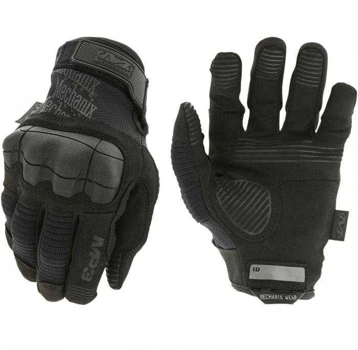 Mechanix Wear Pirštinės Mechanix M-Pact® 3 Covert juodos XL dydis. Velcro, TrekDry®, dirbtinė oda, delno, krumplių, Armortex®, pirštų apsauga, D30® apsauga nuo vibracijos