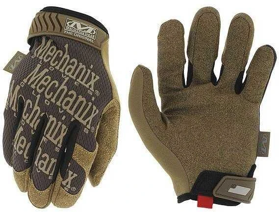 Mechanix Wear Pirštinės The Original® rudos L dydis. Velcro, dirbtinė oda, TrekDry®