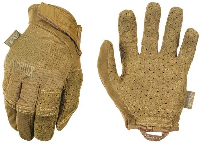 Mechanix Wear Pirštinės Mechanix SPECIALTY VENT, su skylutėmis ventiliacijai, Coyote M dydis. Velcro, dirbtinė 0.6mm oda.touchscreen technologija
