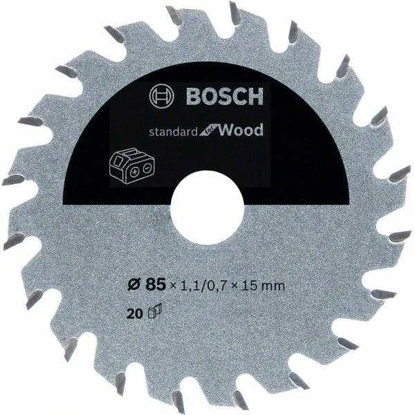 Bosch Standard for Wood 85x15x1,1/0,7x20T