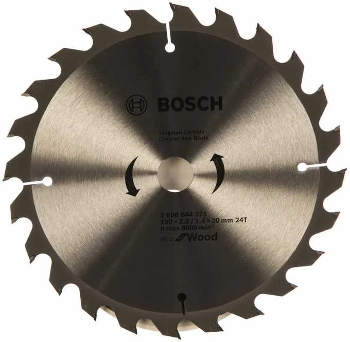 Pjovimo diskas Bosch Eco for Wood 2608644375; 190x20 mm; Z24