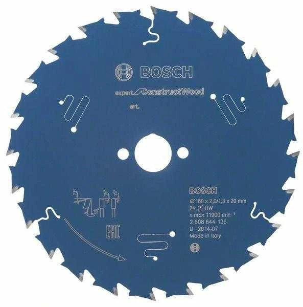 Pjovimo diskas Bosch Expert for Construct Wood 2608644136; 160x20 mm; Z24