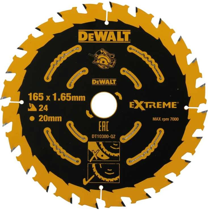 DEWALT pjovimo diskai Extreme DT10397-QZ 3 vnt 165x20 24T/40T