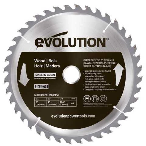 Pjovimo diskas Evolution EVO-230-40-D; 230 mm; Z40