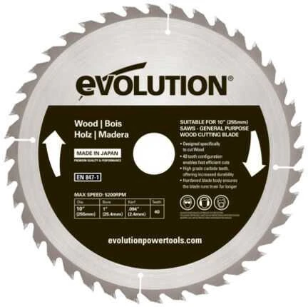 Pjovimo diskas Evolution EVO-255-40-D; 255 mm; Z40