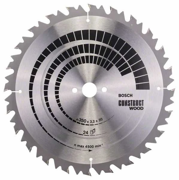 Pjovimo diskas medienai Bosch CONSTRUCT WOOD; 350x3,2x30,0 mm; Z24; 20°