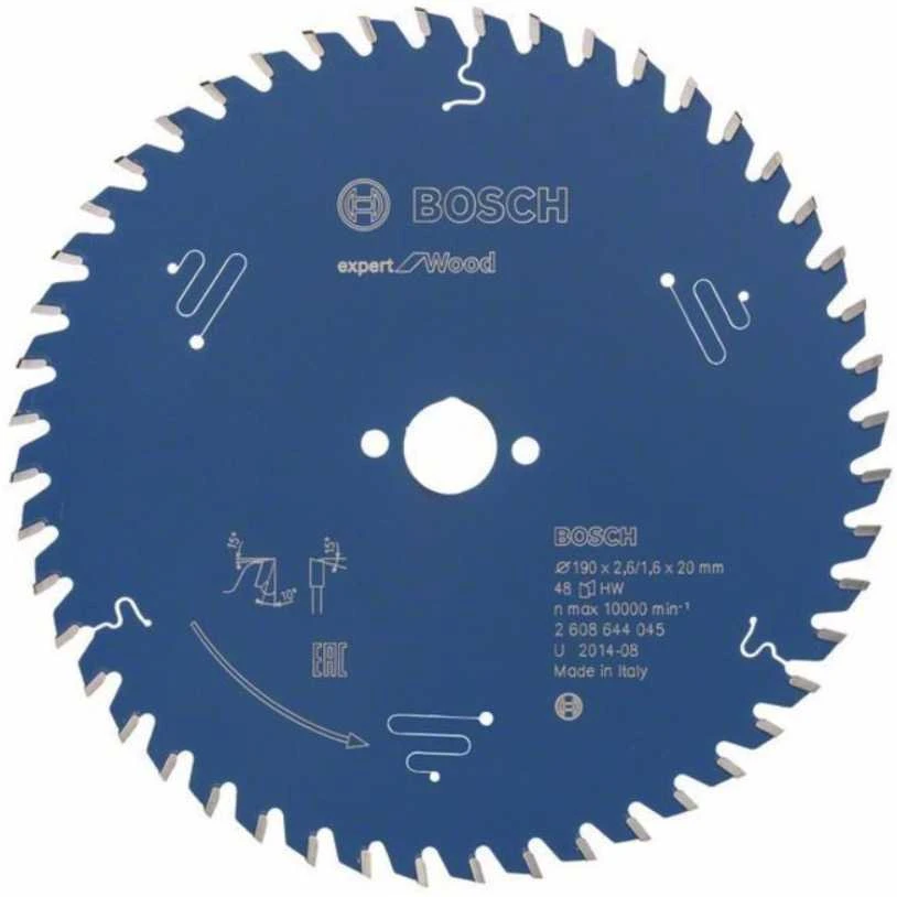Pjovimo diskas medienai Bosch Expert for wood; 190x2,6x20 mm; Z48