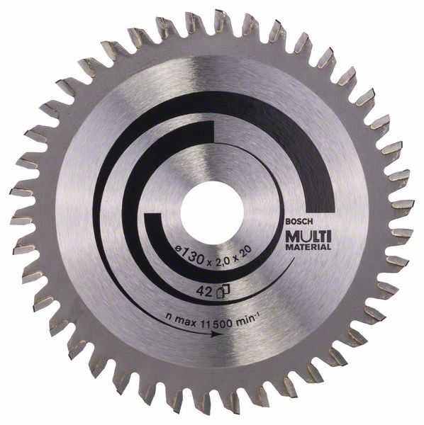 Pjovimo diskas medienai Bosch MULTI MATERIAL; 130x2x20,0 mm; Z42; -5°