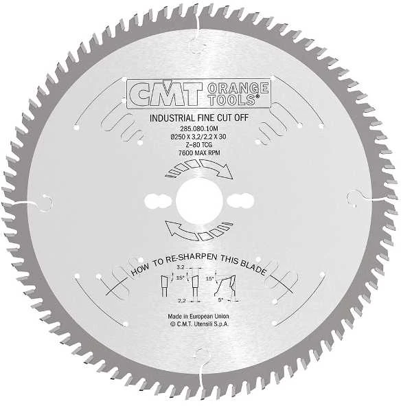 Diskas pjovimo 250x3,2x30 Z80 HM, CMT