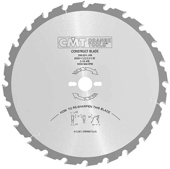 Pjovimo diskas medienai CMT 286; 450x3.8x30; Z32; 15°