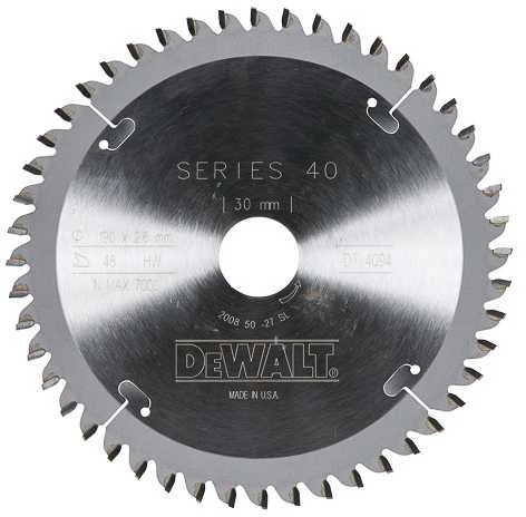 Pjovimo diskas medienai DeWalt; 190x2,6x30,0 mm; Z48; -5°