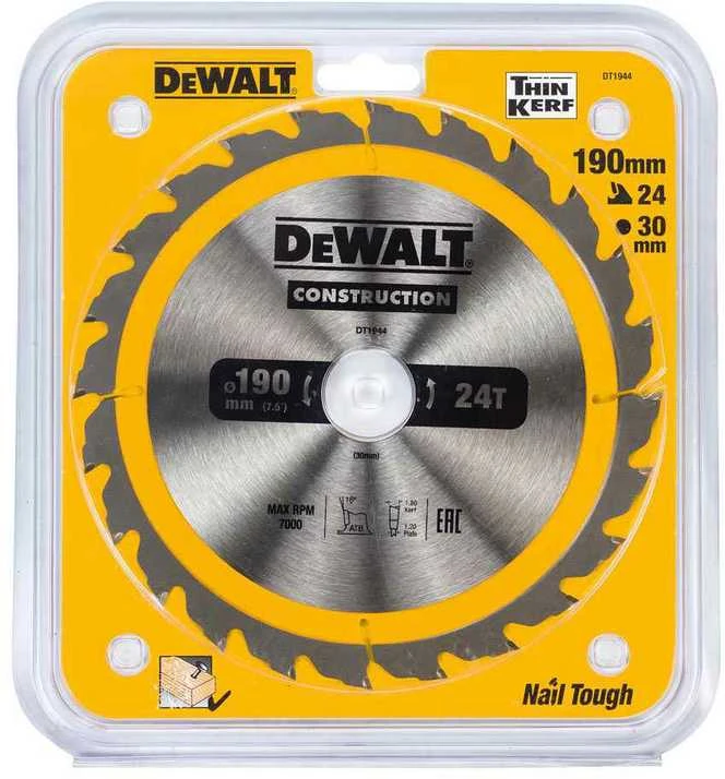 DEWALT PJŪKLĖS 190x30mmx24z