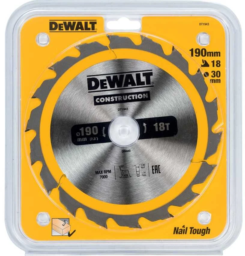 Tarcza DEWALT diskinis pjūklas 190x30mmx18z