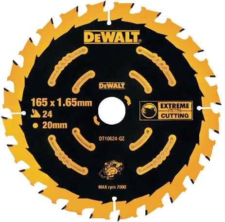 Pjovimo diskas medienai DeWalt; 165x1,65x20,0 mm; Z24; 18°
