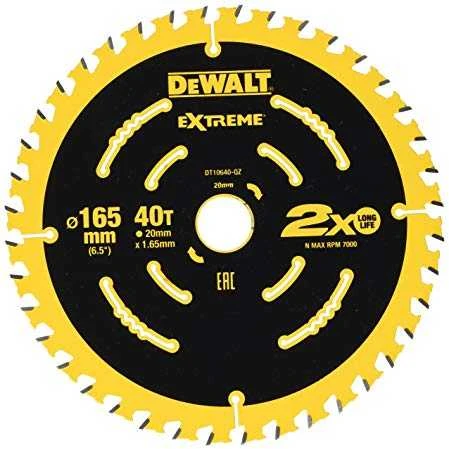 DEWALT pjovimo diskas 165x20mmx40z