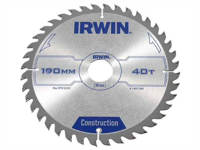 Irwin Pjov. diskas 190x30(20,16)x40T 2,5 mm ATB