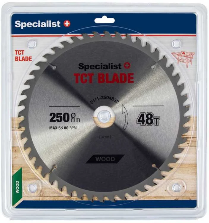 Pjovimo diskas medienai Specialist Wood; 250x1,8x32 mm; Z48