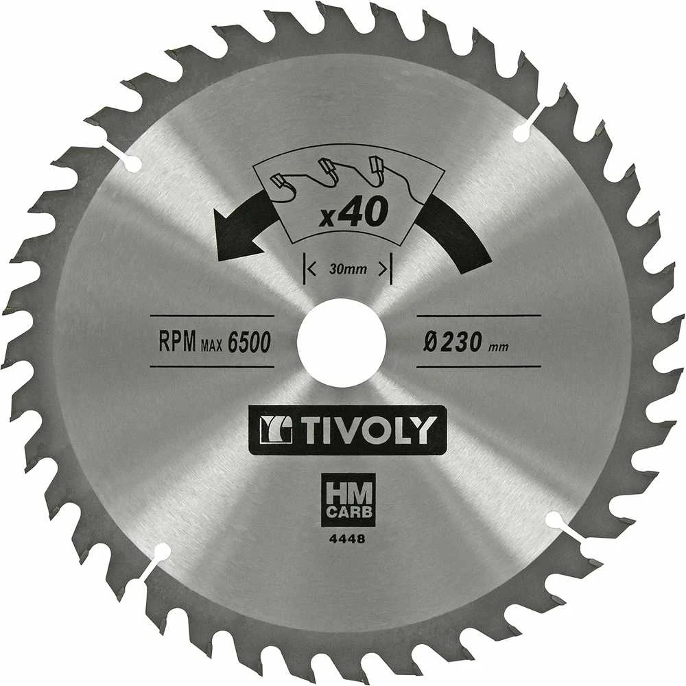 Tivoly Diskinis pjūklas medžiui 230x30x2.8/1.8mm, z40, 15°, (20mm adapteris)