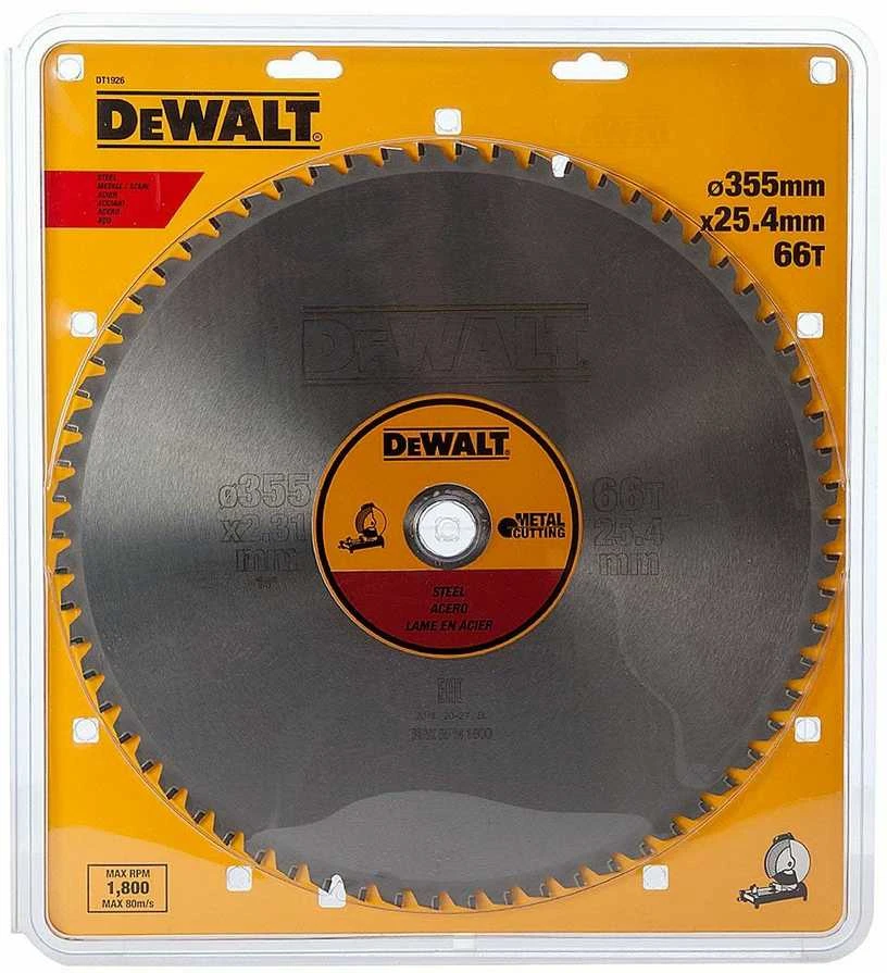 Pjovimo diskas metalui DeWalt; 355x2,31x25,4 mm; Z66; 1,5°