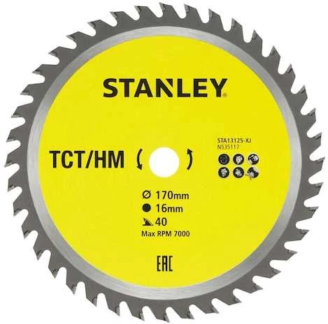 Pjovimo diskas Stanley STA13125-XJ; 170x16 mm; Z40