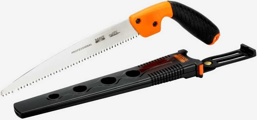 Bahco rankinis genėjimo pjūklas su dviejų komponentų rankena ir dėklu 5 TPI, skirtas žaliai medienai, 280 mm