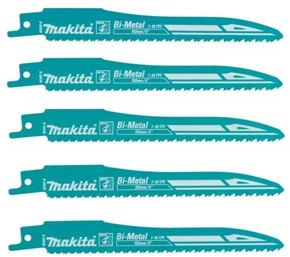 Makita SUPER EXPRESS Tiesinio pjūklo pjūkleliai BIM 152x0,9mm 7-18Tpi, 25Vnt., Metalui B-05038-25