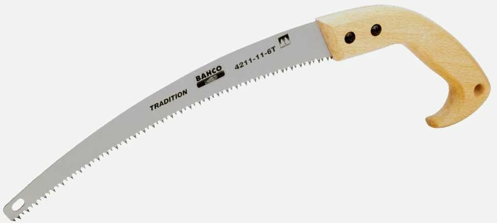 Bahco Genėjimo pūklas, profesionalus. Lenkta geležtė, tvirta, patogi rankena. Grūdinti dantys. Geležtės ilgis 360 mm.