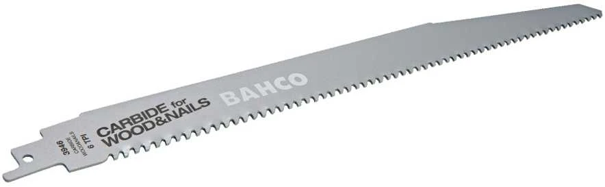 Bahco Karbidinė TCT tiesinio pjūklo geležtė 150mm*1,32mm 8TPI medienai 1 vnt