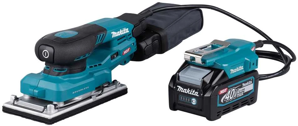 Makita BO007CGZ Akumuliatorinis vibracinis šlifuoklis XGT 40V, 80X130mm, ø2mm, AWS (be AWS lusto), Be akumuliatorių ir kroviklio!