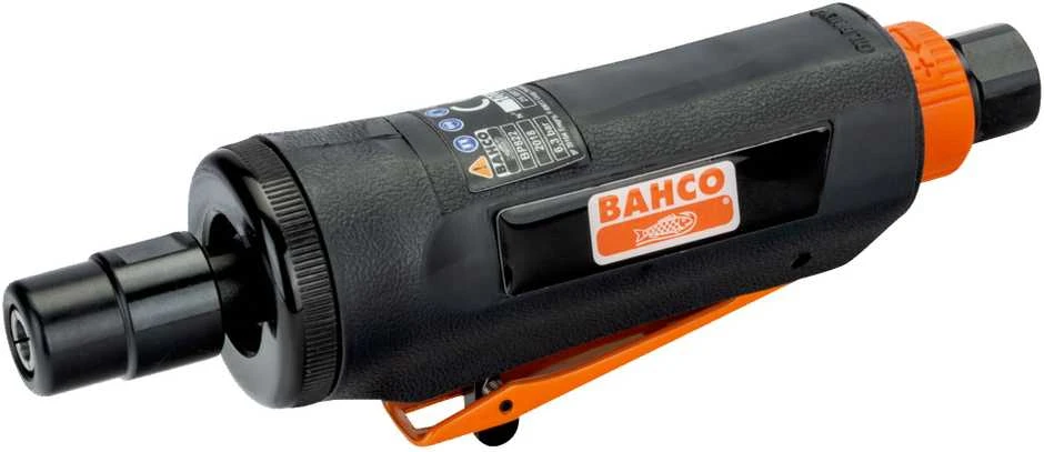 Bahco Tiesinis pneumatinis šlifuoklis su griebtuvu, 3 ir 6mm griebtuvai kompl. 25000 aps/min, 165mm.