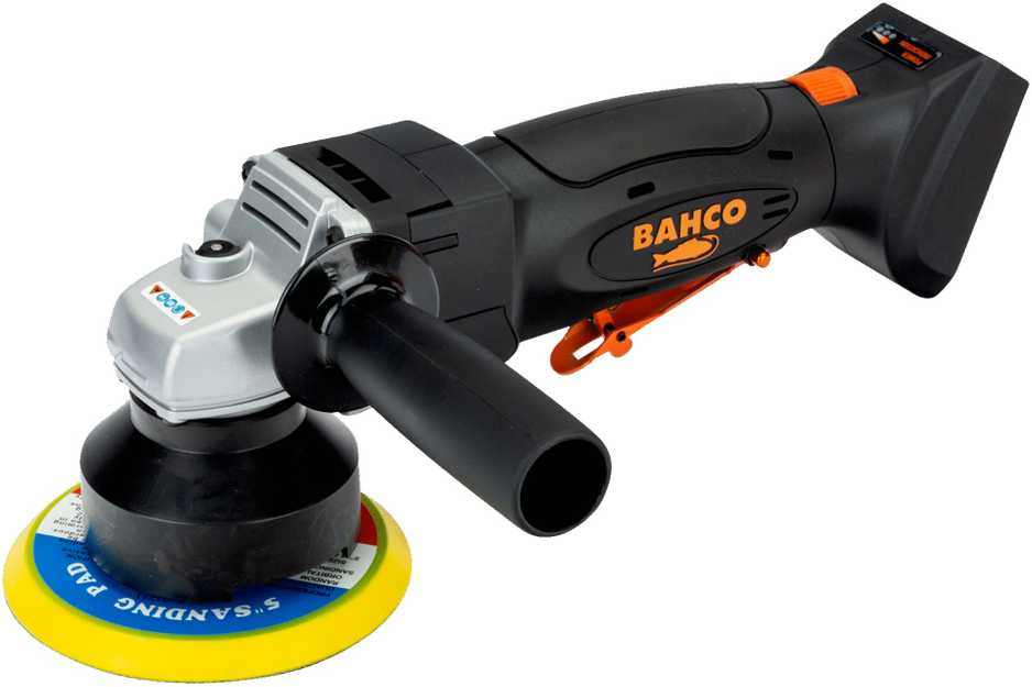 Bahco Akumuliatorinis orbitinis poliruoklis 18V, 4.7mm, 1100/3500rpm, su priedais