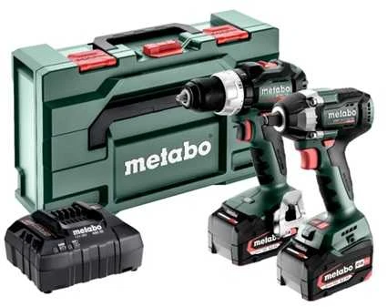 METABO.Rinkinys COMBO 18V 2.9.3 (BS 18 LT BL + SSW 18 LT 300 BL) 2x5,2Ah METABOX