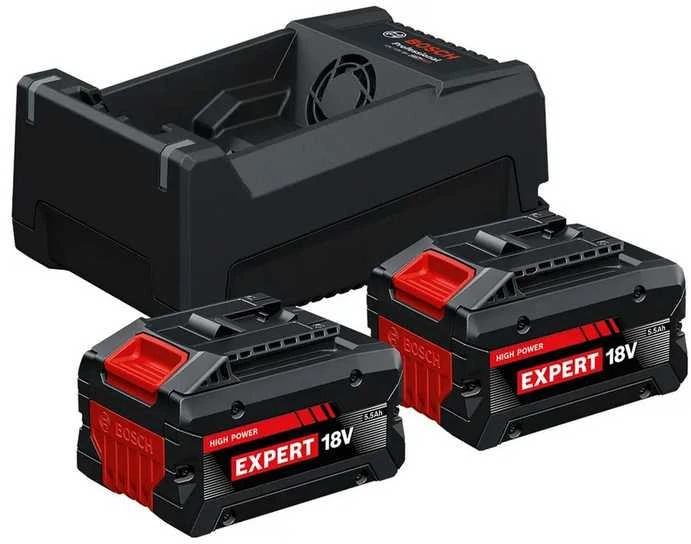 Bosch 18V akumuliatorių ir kroviklio rinkinys