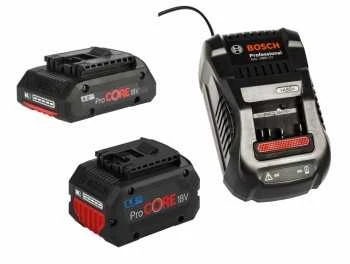 Akumuliatoriai + pakrovėjas Bosch GBA 18V / 4.0Ah ProCORE 18V + 5.5Ah ProCORE 18V + GAL 1880 CV