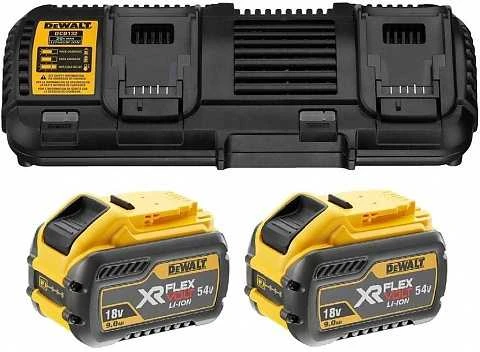 Dewalt DCB132 rinkinkys: 2x9,0 Ah akumuliatoriai + įkroviklis