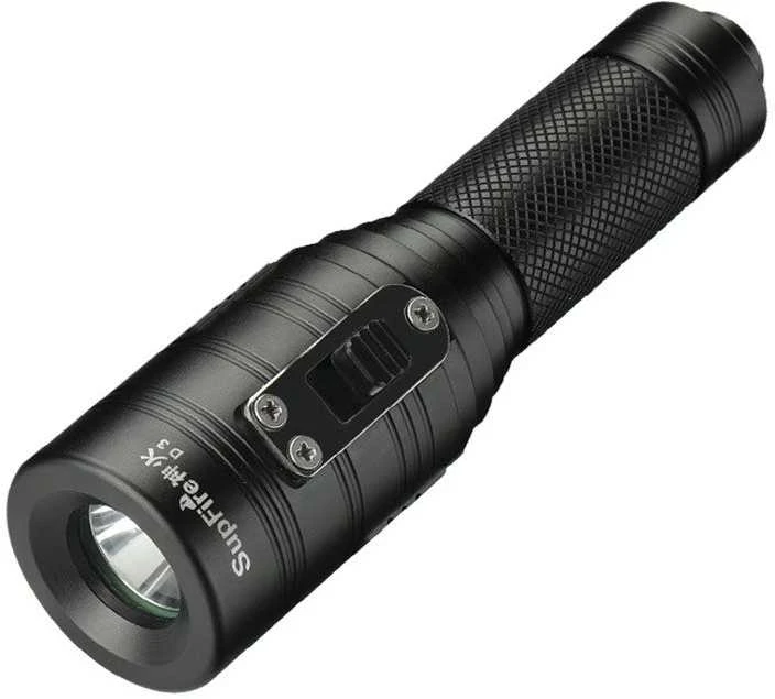 Superfire Nardymo žibintuvėlis, 10W CREE XML2, 770lm, IPX8, su 18650 įkraunama baterija ir krovikliu