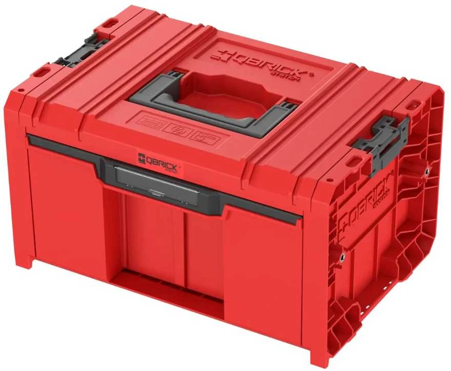 Q-Brick QBRICK PRO įrankių dėžė su stalčiumi 2.0 EXPERT Raudonas